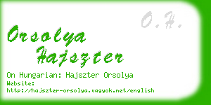 orsolya hajszter business card